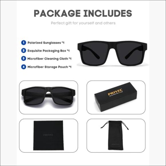 TR90 Frame Polarized Sunglasses for Big Heads UV400 Protection main image 4